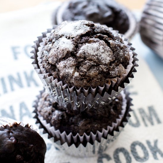 Dark Chocolate Banana Muffins