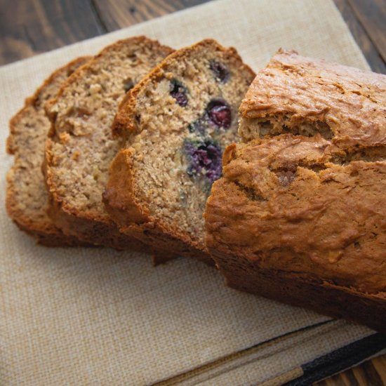 Spiced Blueberry Banana Bread