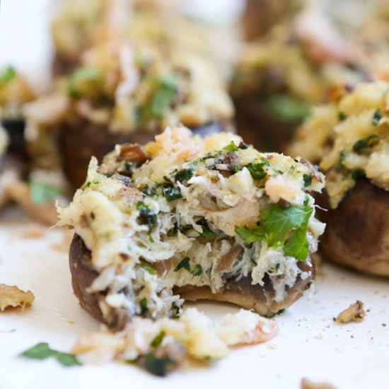 Havarti and Crab Stuffed Mushrooms