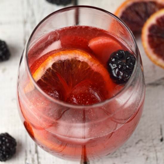 Blushing berry sangria