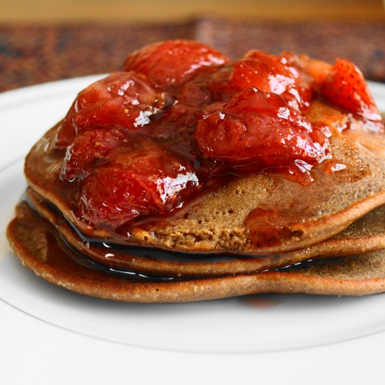 Chocolate Strawberry Pancakes