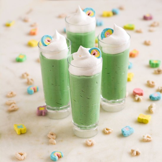 Lucky Charms Pudding Shots