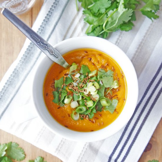 Curried Sweet Potato and Carrot Soup