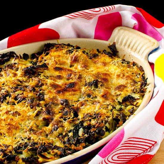 Kale and Cabbage Gratin