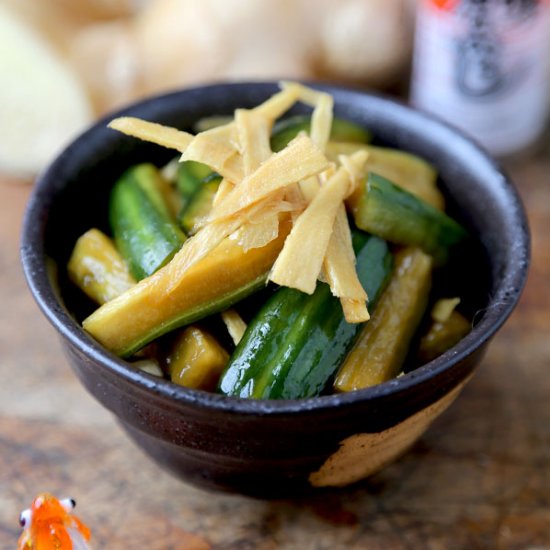 Pickled Cucumbers and Ginger