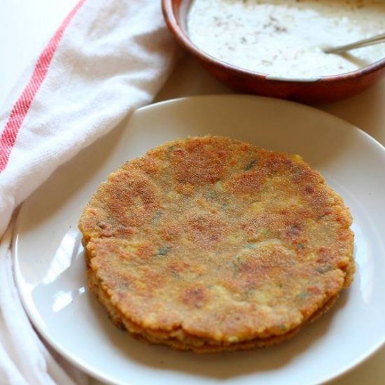 Rajgira or Amaranth Flour Paratha