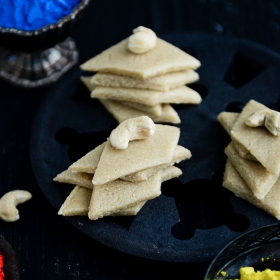 Cashew Thins {Kaju Katli}