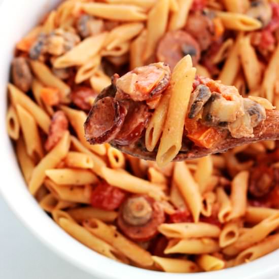 Quick and Easy Cajun Sausage Pasta