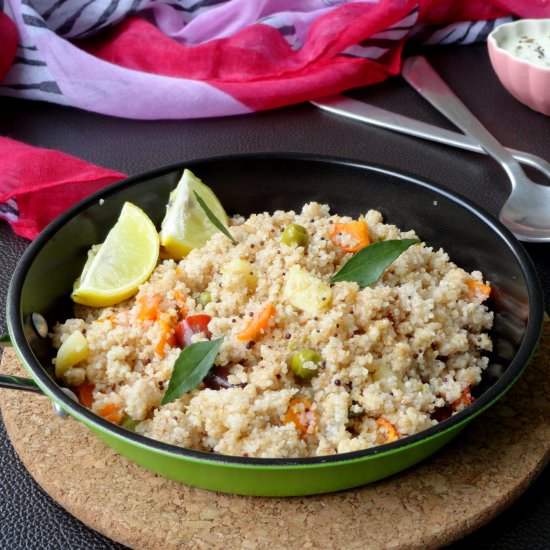 Samba Wheat Rava Vegetable Upma