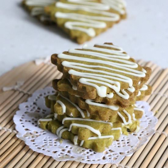 Matcha White Chocolate Shortbread