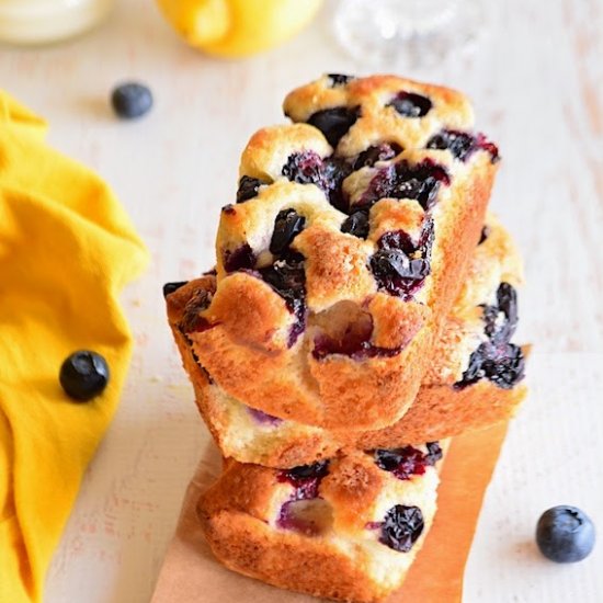 “Eggless” Lemon-Blueberry Mini Loaf