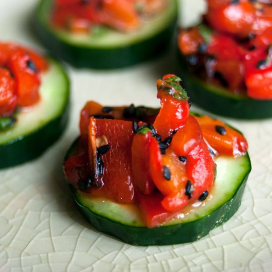 Ume Roasted Pepper Bites