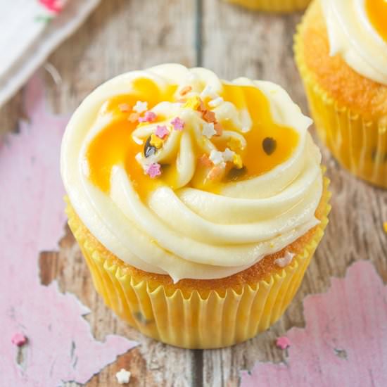 Lemon and Passion Fruit Cupcakes