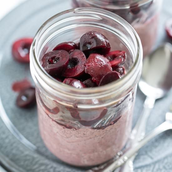 Sweet Cherry Almond Chia Pudding