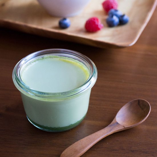 Mini Matcha (Green Tea) Panna Cotta