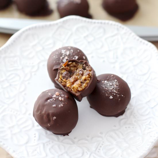 Salted Cookie Dough Truffles