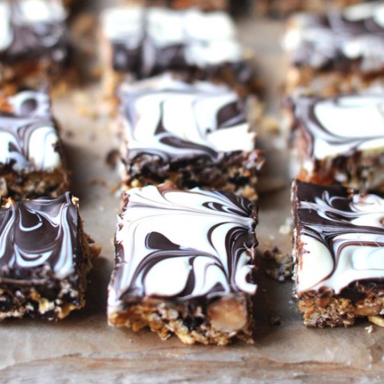 Chocolate Marbled Cereal Bars