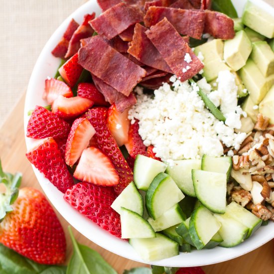 Strawberry Avocado Spinach Salad