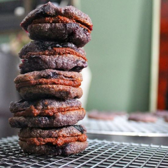 Blueberry Cookies + Hazelnut Spread