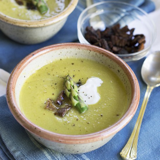 Asparagus Soup with “Bacon”