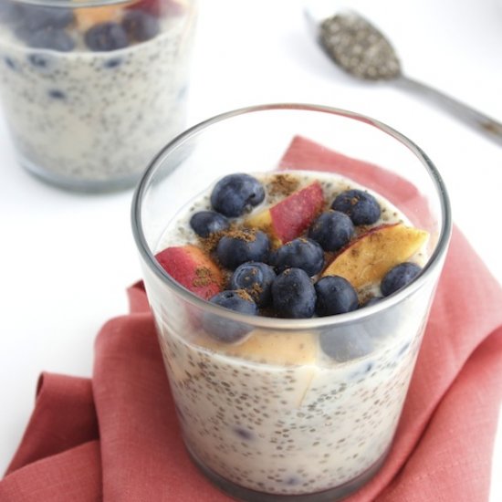 Nectarine & Blueberry Chia Pudding