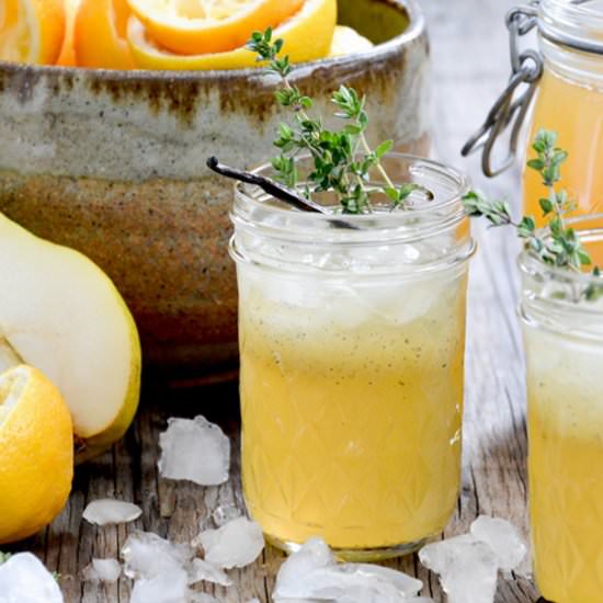 Vanilla-Pear Bourbon Lemonade