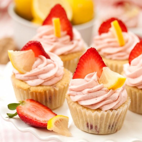 Strawberry Lemonade Cupcakes