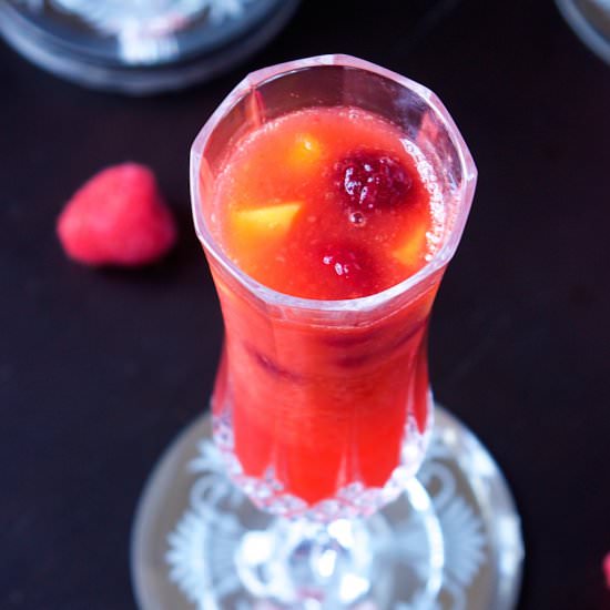 Raspberry Mango Bellinis