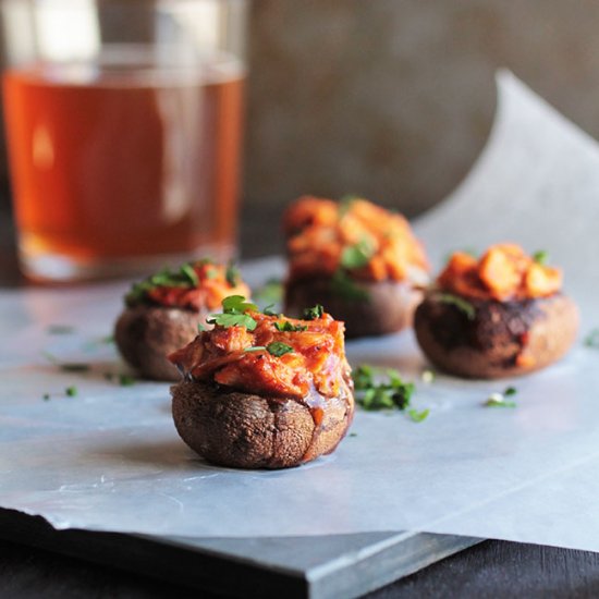 BBQ Chicken Stuffed Mushrooms