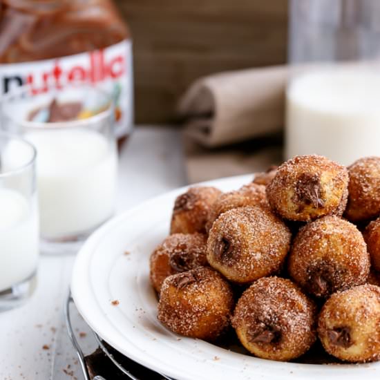 Nutella Churro Donut Holes