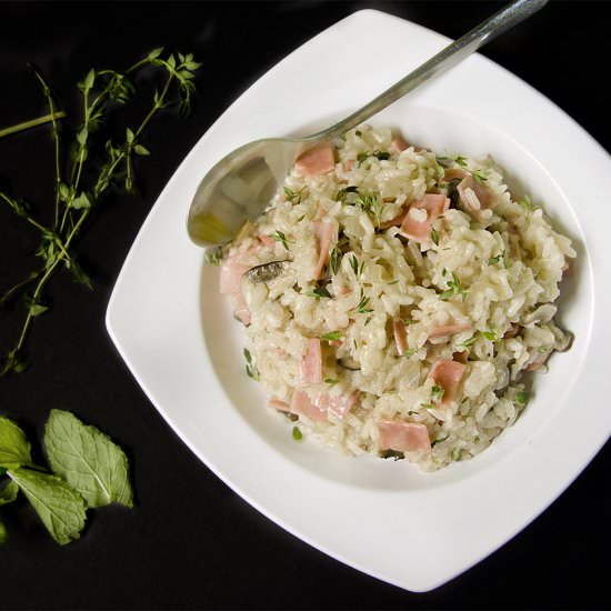 Italian Ham & Mushroom Risotto