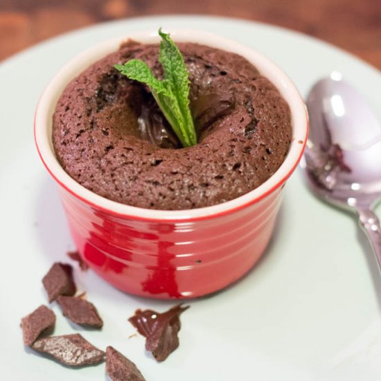 Molten Chocolate Cake for Two