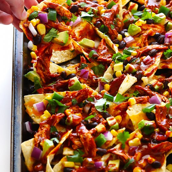 Chicken Enchilada Nachos