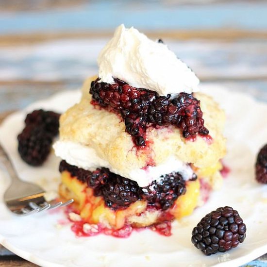 Blackberry & Lemon Curd Shortcakes