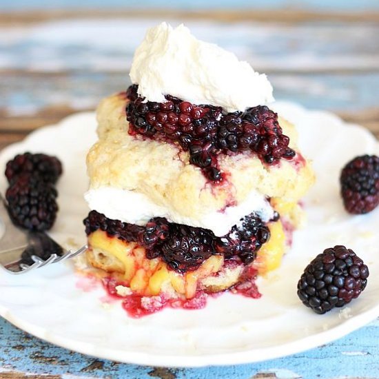 Blackberry & Lemon Curd Shortcakes