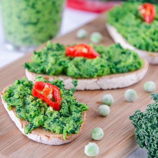 Green Pea and Kale Sandwich Spread