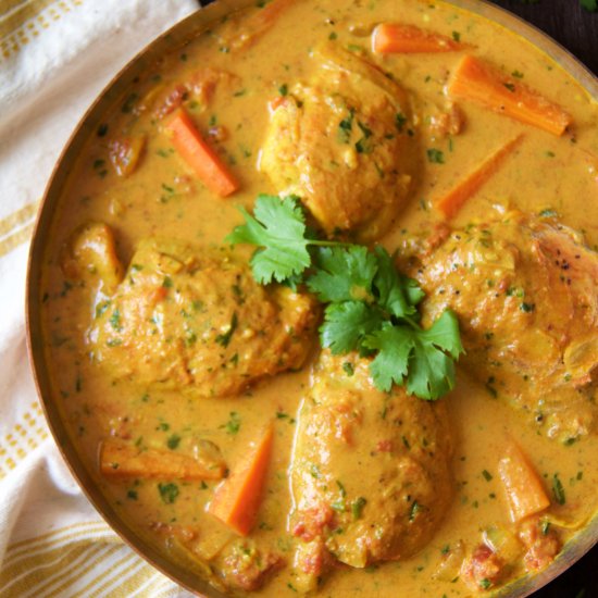 Curry Braised Chicken Thighs