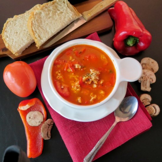 Healthy Stuffed Pepper Soup