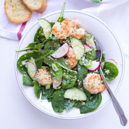 Spring Quinoa Shrimp Salad