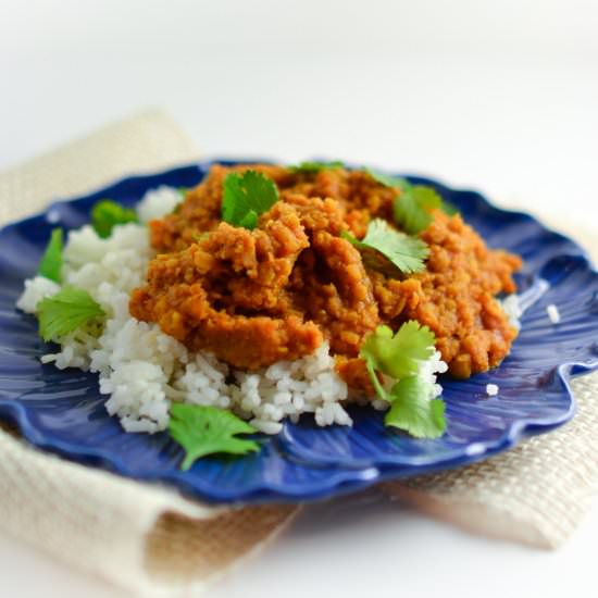 Red Lentil Dhal with Rice