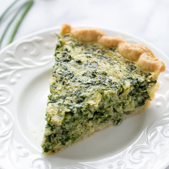 Spinach and Artichoke Quiche