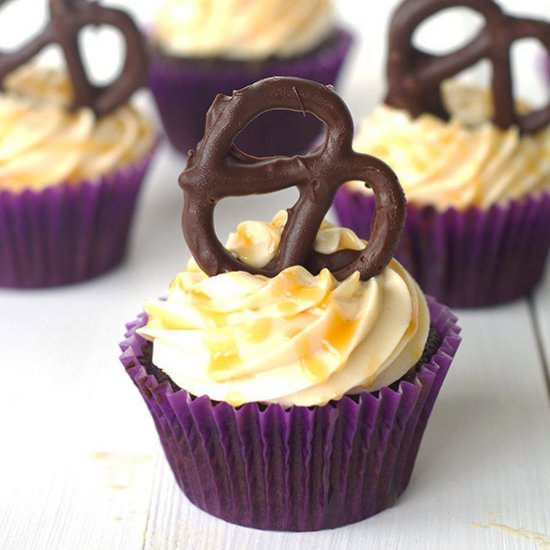 Salted Caramel Chocolate Cupcakes