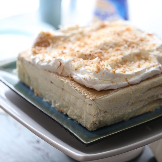 Vanilla Coconut Ice Box Cake