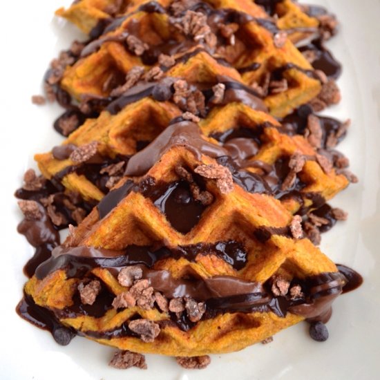 Pumpkin Spice Protein Waffles