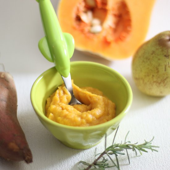 Sweet Potato, Butternut, Pear Baby Puree