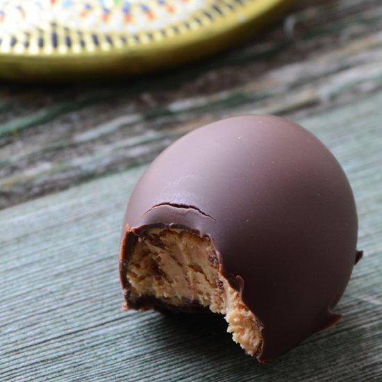 Chocolate-Covered PB Eggs