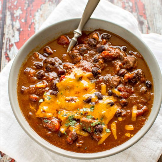 Crockpot Beefy Chili