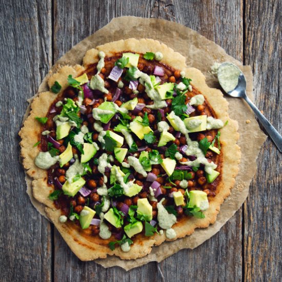 BBQ Chickpea Pizza