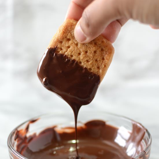 Chocolate Dipped Espresso Cookies