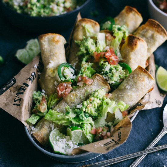 Baked Chicken Flautas (Crock-Pot)